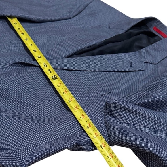 Carolina Herrera Blue Wool Exterior Sport Jacket Blazer Classy Chic Men’s 40 - Picture 12 of 13